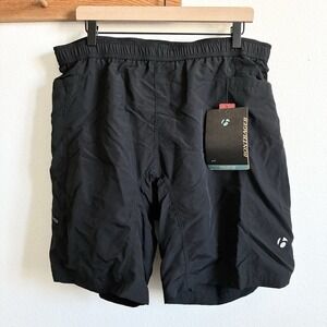 NWT Bontrager Casual Baggy Loose Fit WSD Padded Cycling Black Shorts Womens XL